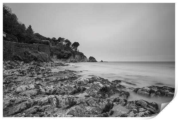  Lee Bay ebbing tide Print by Dave Wilkinson North Devon Ph