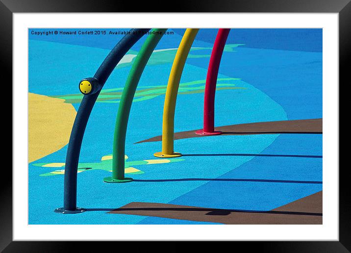 Playground abstract  Framed Mounted Print by Howard Corlett