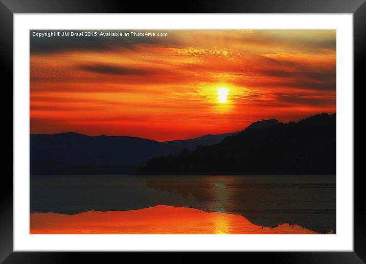 Fiery Sunset over Inveraray Framed Mounted Print by Jane Braat