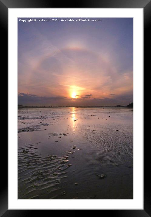 Halo sunset Framed Mounted Print by paul cobb