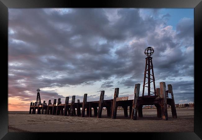 Old Pier Head St Annes Framed Print by Gary Kenyon