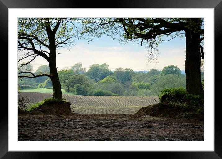  Ploughed field Framed Mounted Print by Andrew Heaps