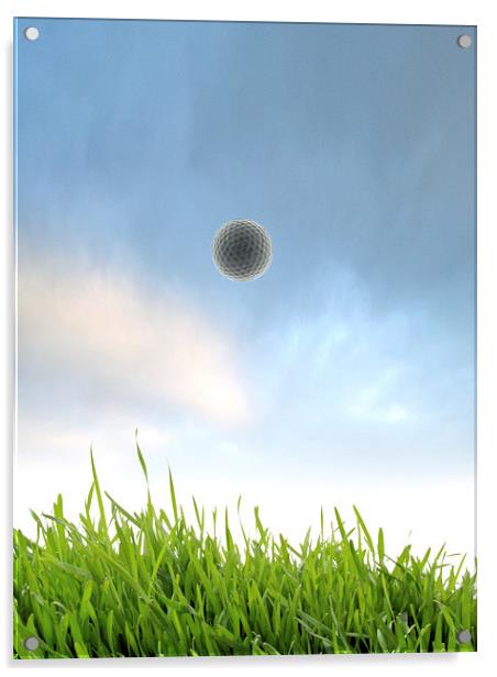 Golf Acrylic by Victor Burnside