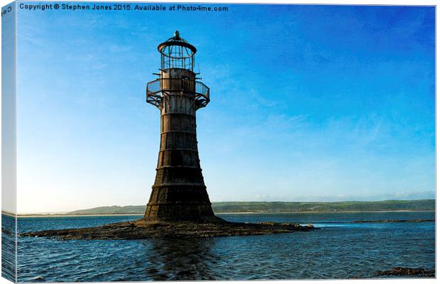  Whiteford Lighthouse Canvas Print by Stephen Jones