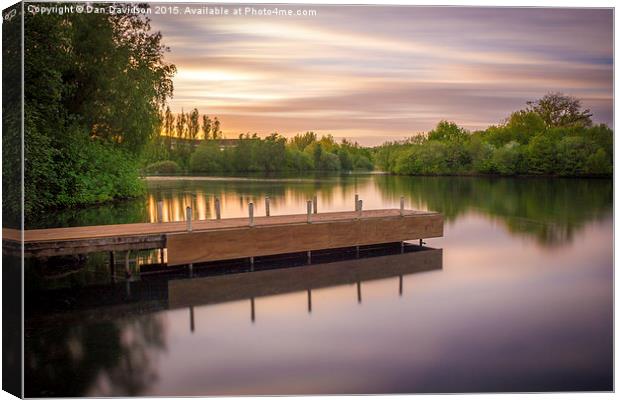  Tongwell Lake Sunset Canvas Print by Dan Davidson