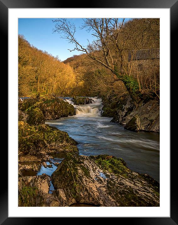 Cenarth Falls, Carmarthenshire, Wales, UK Framed Mounted Print by Mark Llewellyn
