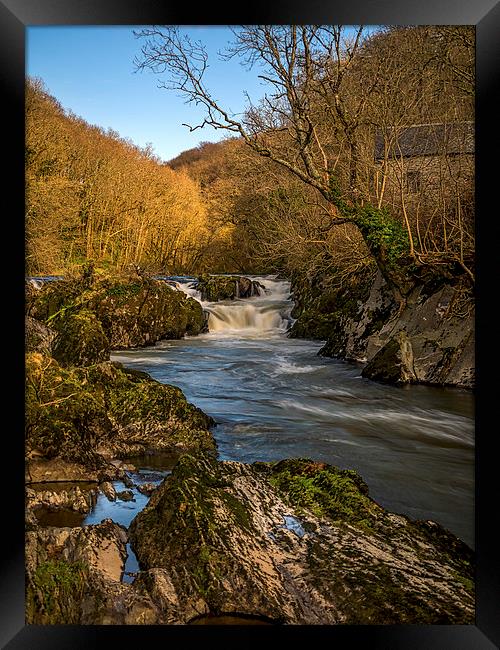 Cenarth Falls, Carmarthenshire, Wales, UK Framed Print by Mark Llewellyn