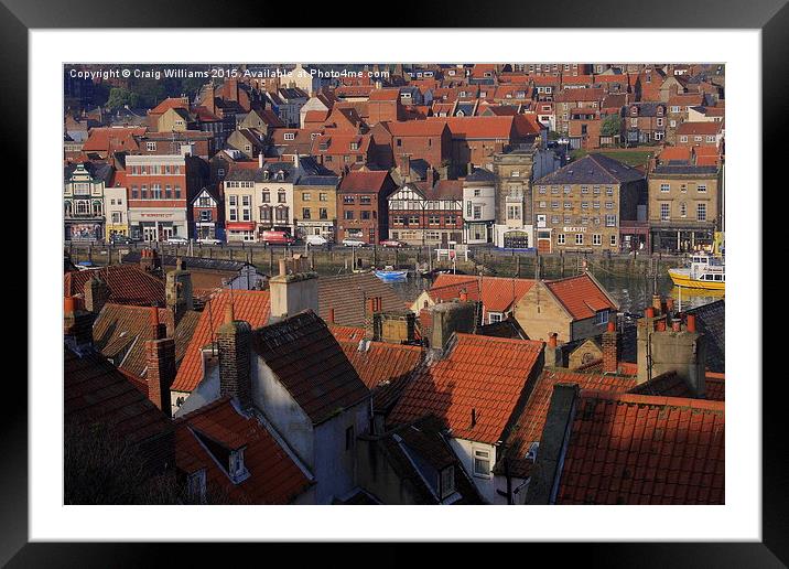  Whitby Roofs Framed Mounted Print by Craig Williams