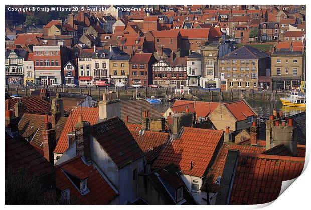  Whitby Roofs Print by Craig Williams