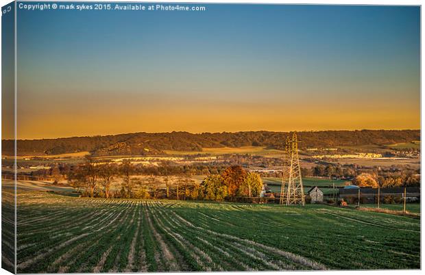  North Downs Kent - Medway Valley Canvas Print by mark sykes