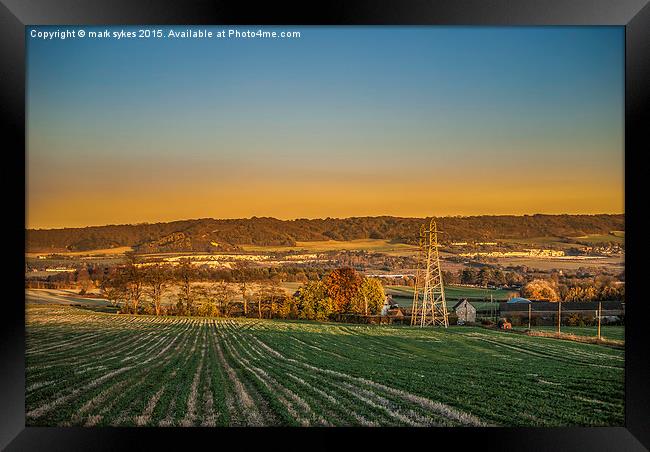  North Downs Kent - Medway Valley Framed Print by mark sykes