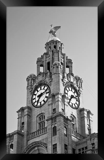 Liverpool Liver Building Framed Print by John Hickey-Fry