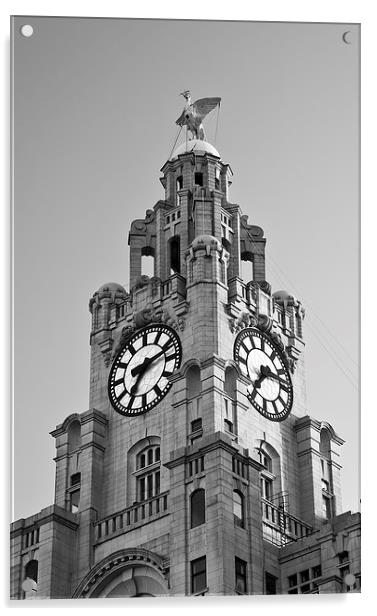Liverpool Liver Building Acrylic by John Hickey-Fry