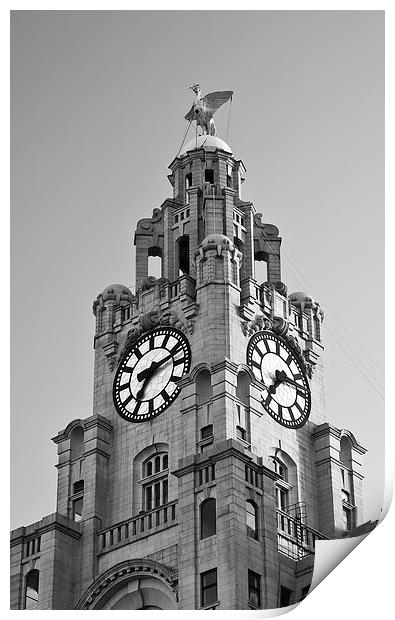 Liverpool Liver Building Print by John Hickey-Fry