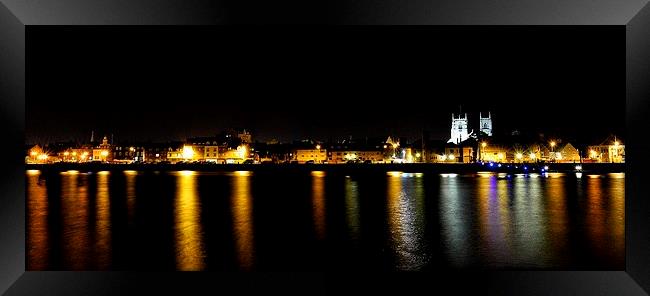 The still of night - South Quay Kings Lynn Framed Print by Gary Pearson