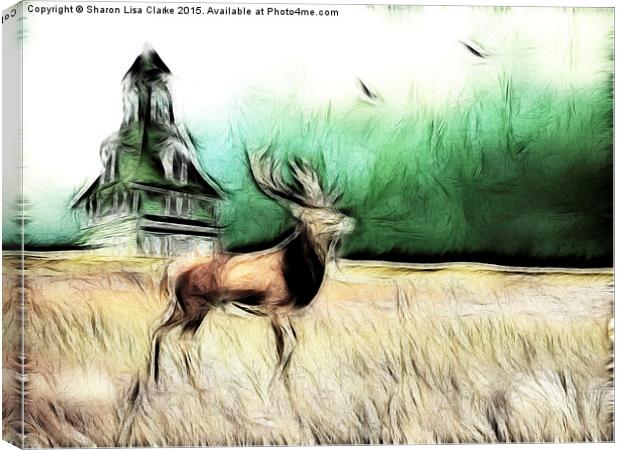 Lone  Elk Canvas Print by Sharon Lisa Clarke