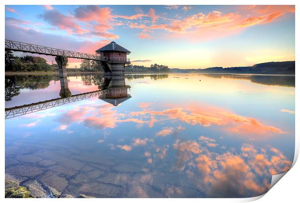  Cropston Reservoir Sunset, Leicestershire  Print by Jonathan Smith