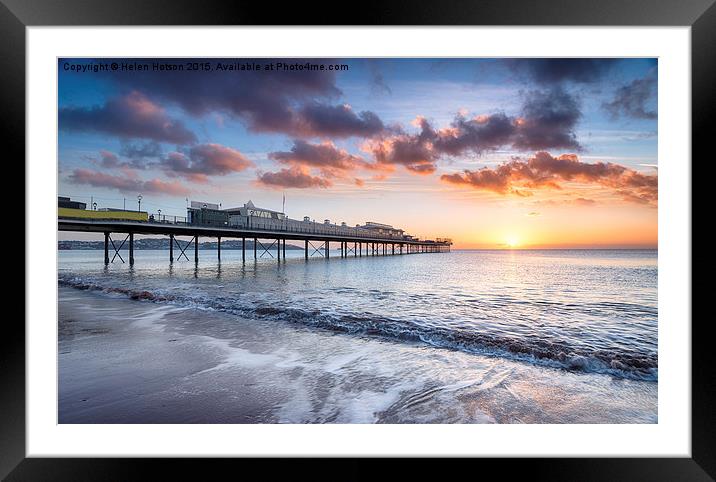 Paignton Pier Framed Mounted Print by Helen Hotson
