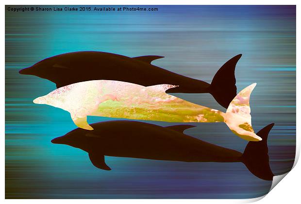  Dolphin Pod Print by Sharon Lisa Clarke