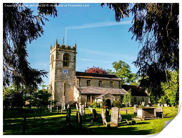  St Michael, Cropthorne Print by Jason Williams