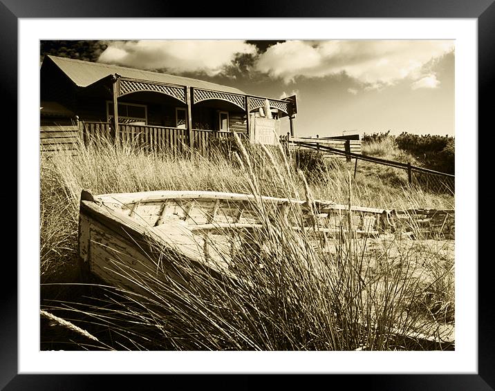 Boat and cabin Framed Mounted Print by Stephen Mole