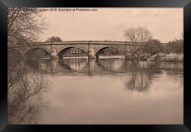 Swarkstone Bridge Derbyshire  Framed Print by Graham Jackson