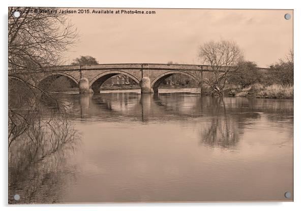 Swarkstone Bridge Derbyshire  Acrylic by Graham Jackson