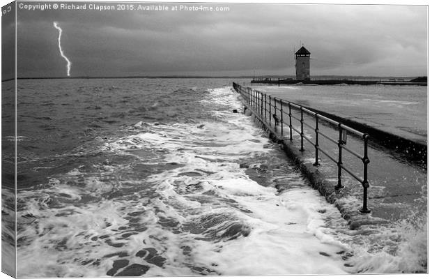  Storm at Brightlingsea Canvas Print by Richard Clapson
