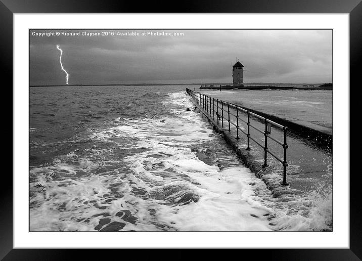  Storm at Brightlingsea Framed Mounted Print by Richard Clapson