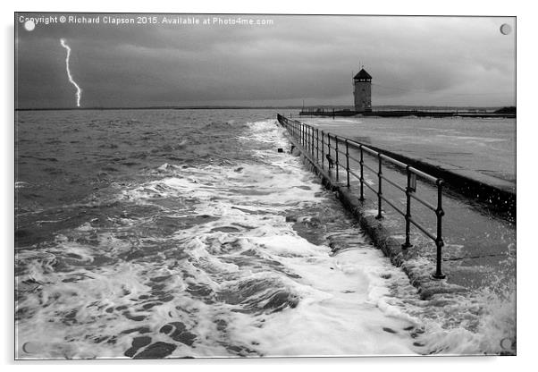  Storm at Brightlingsea Acrylic by Richard Clapson