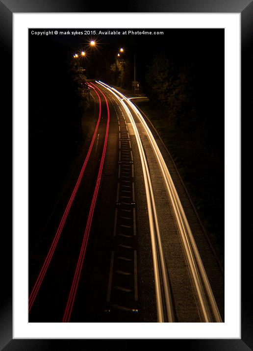 White Line Highway  Framed Mounted Print by mark sykes