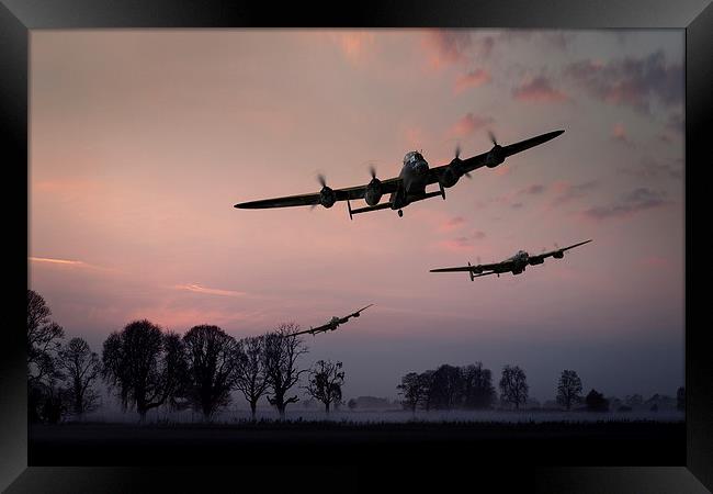 Dambusters departing from Lincolnshire Framed Print by Gary Eason