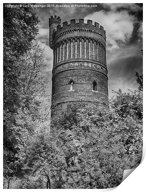 Norman style water tower  Print by Sara Messenger