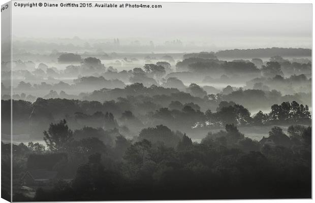  Misty Kent Canvas Print by Diane Griffiths
