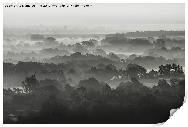  Misty Kent Print by Diane Griffiths