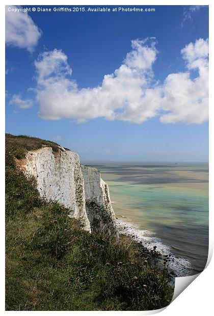  The White Cliffs of Dover Print by Diane Griffiths