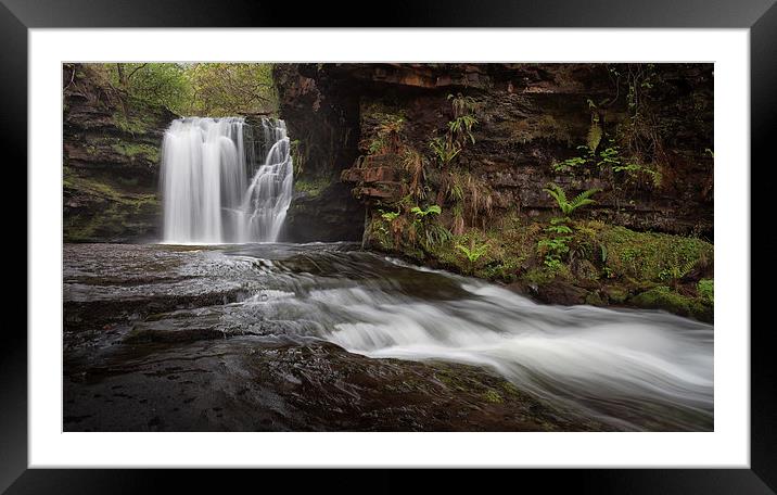  Sgwd Ddwli Isaf waterfalls Framed Mounted Print by Leighton Collins