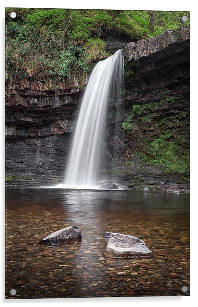  Lady Falls or Sgwd Gwladus Acrylic by Leighton Collins