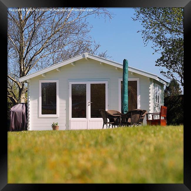 Luxury Summerhouse in Country Garden Framed Print by Mark Purches