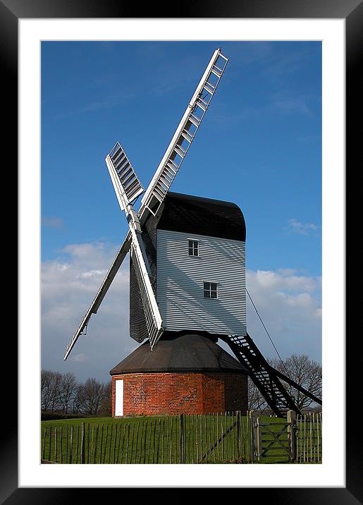 WINDMILL, MOUNTNESSING, ESSEX Framed Mounted Print by Ray Bacon LRPS CPAGB