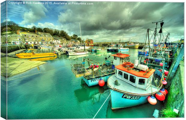 Padstow Colours  Canvas Print by Rob Hawkins
