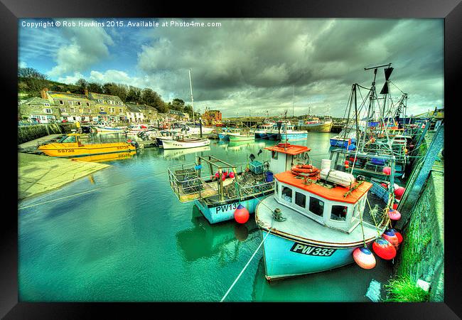  Padstow Colours  Framed Print by Rob Hawkins