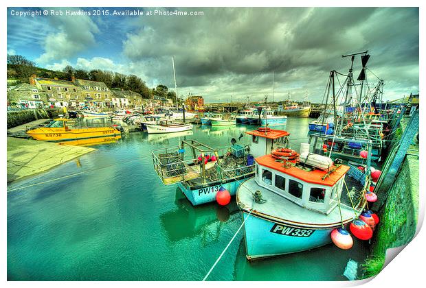  Padstow Colours  Print by Rob Hawkins