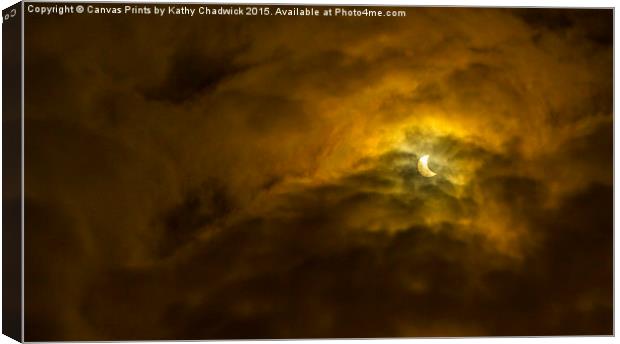  Eclipse March 2015 Canvas Print by Canvas Prints by Kathy Chadwick