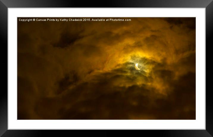  Eclipse March 2015 Framed Mounted Print by Canvas Prints by Kathy Chadwick