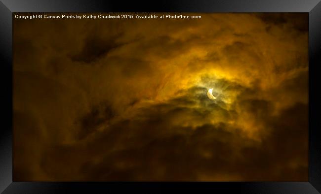  Eclipse March 2015 Framed Print by Canvas Prints by Kathy Chadwick
