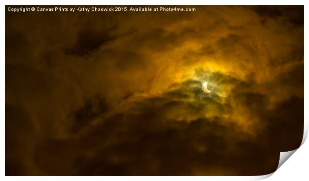  Eclipse March 2015 Print by Canvas Prints by Kathy Chadwick