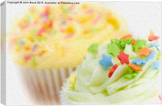 Colourful  Cupcakes  Canvas Print by John Boud