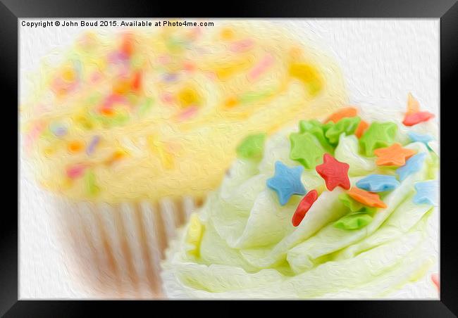 Colourful  Cupcakes  Framed Print by John Boud