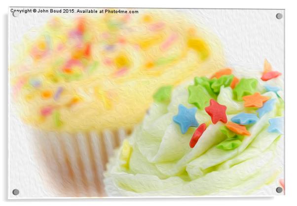 Colourful  Cupcakes  Acrylic by John Boud